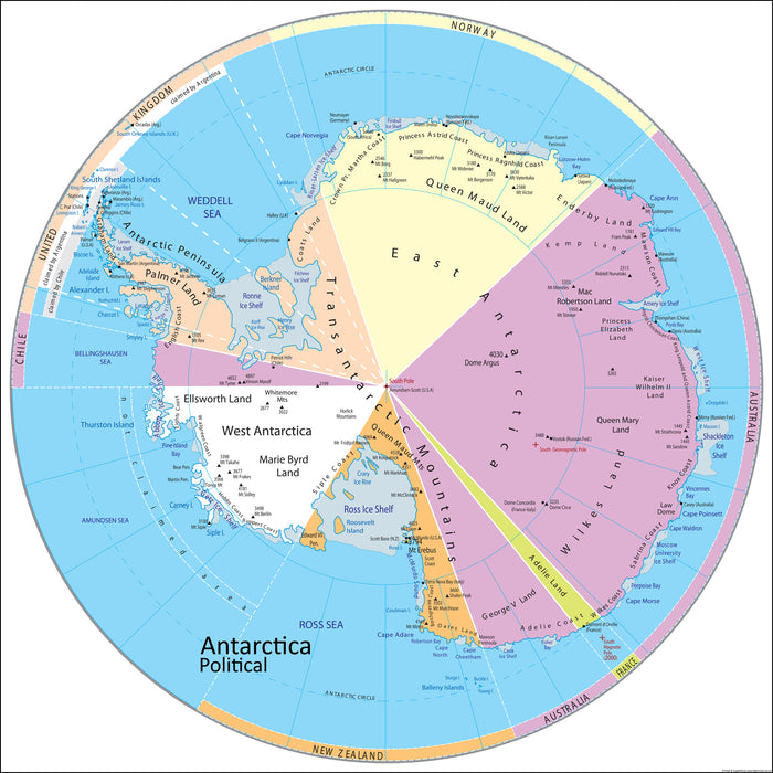 Antarctica Political Map