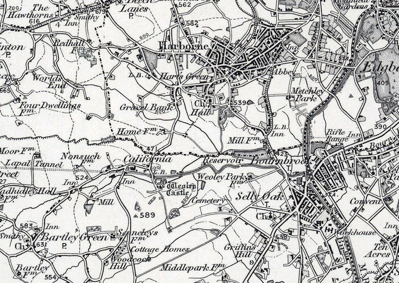 Birmingham and Environs - Ordnance Survey of England and Wales 1870 Se ...