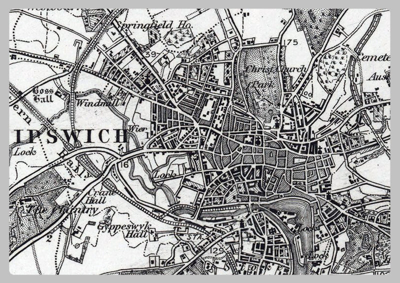 Ipswich and Environs - Ordnance Survey of England and Wales 1870 Series