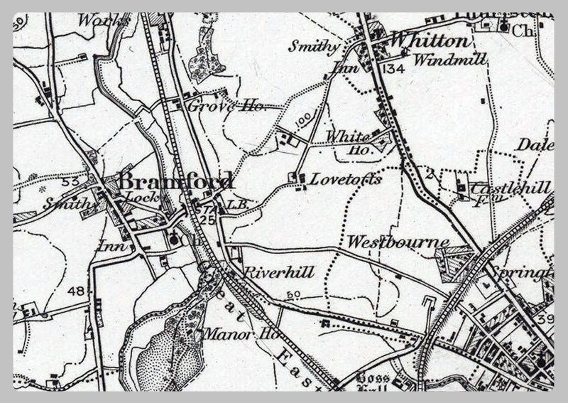 Ipswich and Environs - Ordnance Survey of England and Wales 1870 Series