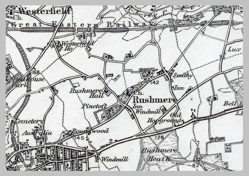 Ipswich and Environs - Ordnance Survey of England and Wales 1870 Series