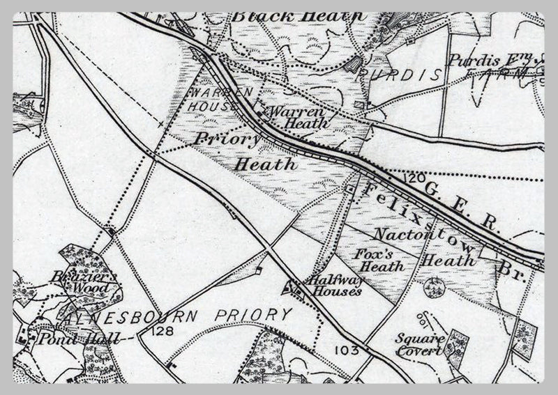 Ipswich and Environs - Ordnance Survey of England and Wales 1870 Series