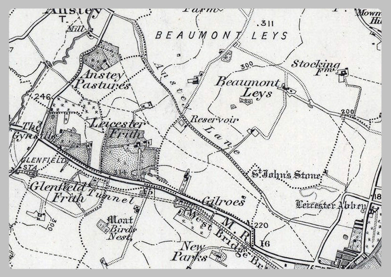 Leicester and Environs - Ordnance Survey of England and Wales 1870 Series