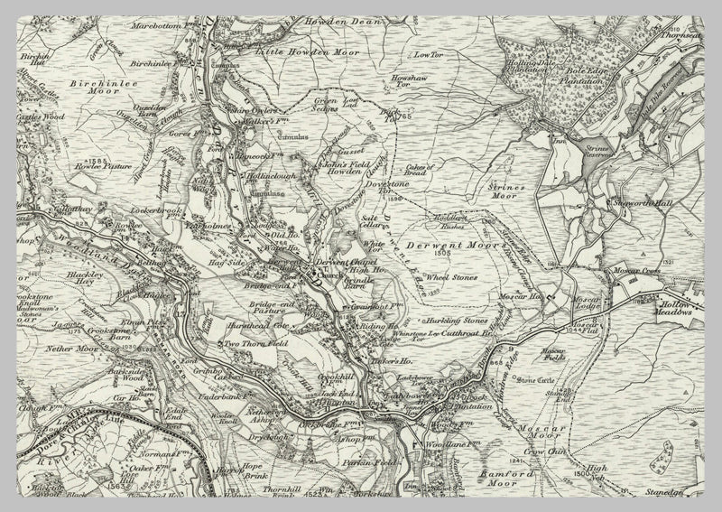 1890 Collection - Chapel en le Frith (Glossop) Ordnance Survey Map– I ...