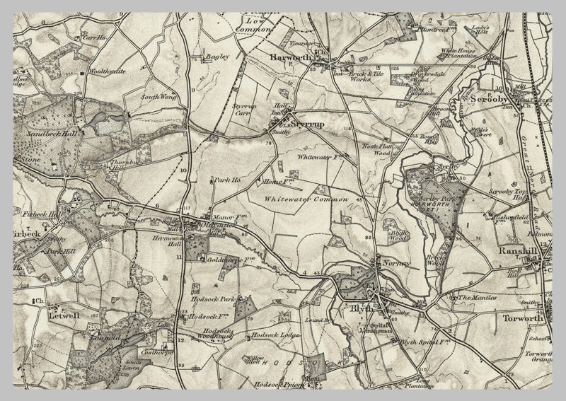 1890 Collection - East Retford (Doncaster) Ordnance Survey Map