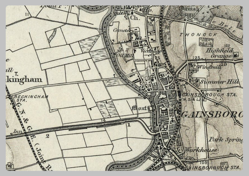 1890 Collection - East Retford (Doncaster) Ordnance Survey Map