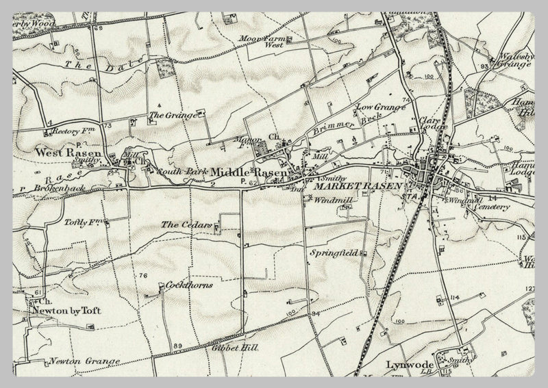 1890 Collection - Market Rasen (Brigg) Ordnance Survey Map