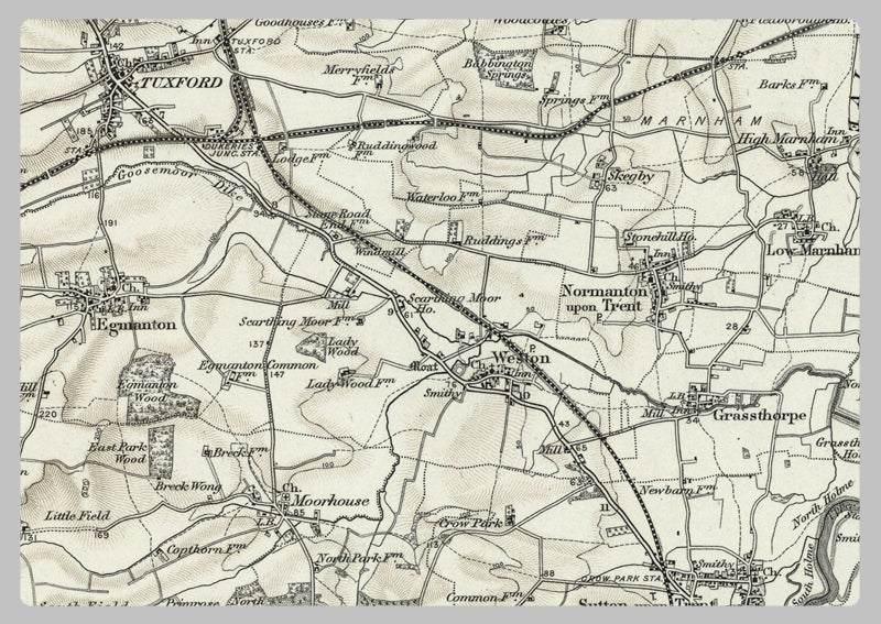 1890 Collection - Ollerton (East Retford) Ordnance Survey Map