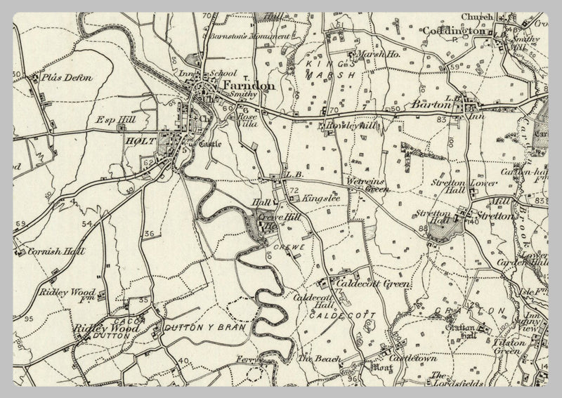 1890 Collection - Natwich (Chester) Ordnance Survey Map