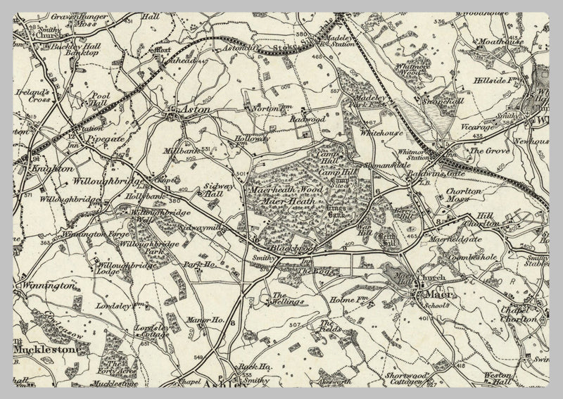 1890 Collection - Stoke upon Trent (Macclesfield) Ordnance Survey Map