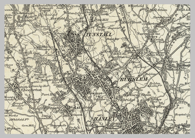 1890 Collection - Stoke upon Trent (Macclesfield) Ordnance Survey Map