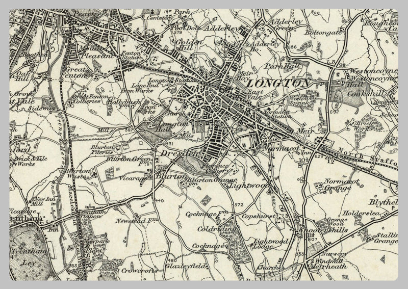 1890 Collection - Stoke upon Trent (Macclesfield) Ordnance Survey Map