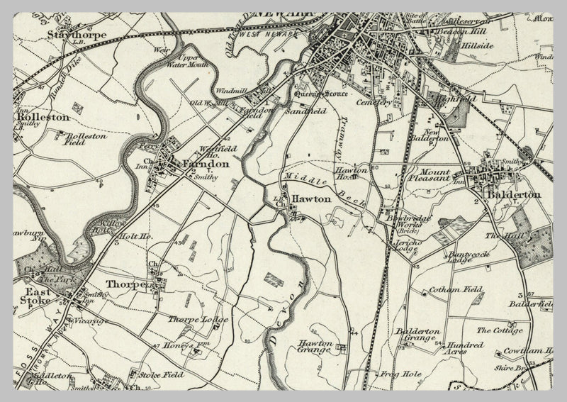 1890 Collection - Nottingham (Ollerton) Ordnance Survey Map