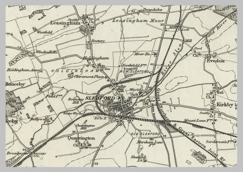 1890 Collection - Grantham (Lincoln) Ordnance Survey Map | I Love Maps