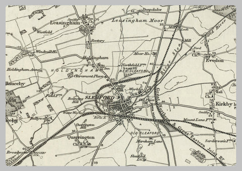 1890 Collection - Grantham (lincoln) Ordnance Survey Map 