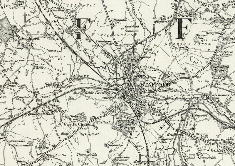 1890 Collection - Stafford (Stoke on Trent) Ordnance Survey Map– I Love ...