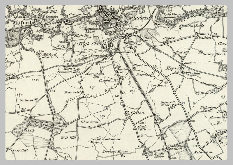 1890 Collection - Morpeth Ordnance Survey Map