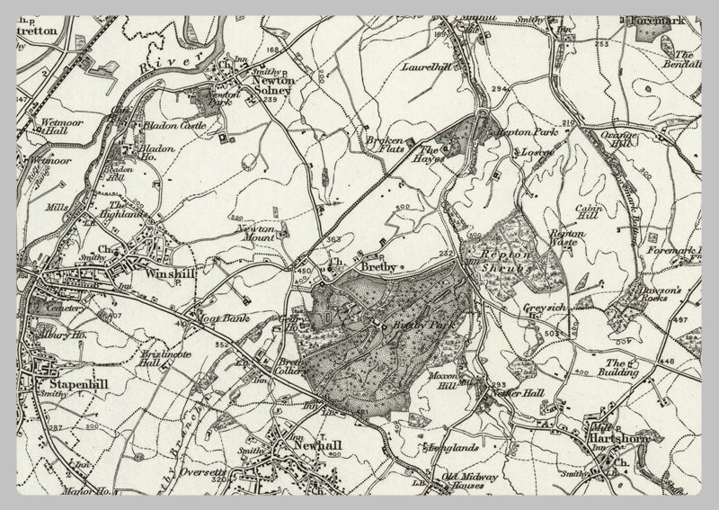 1890 Collection - Loughborough (Derby) Ordnance Survey Map