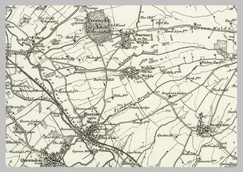 1890 Collection - Melton Mowbray (Nottingham) Ordnance Survey Map