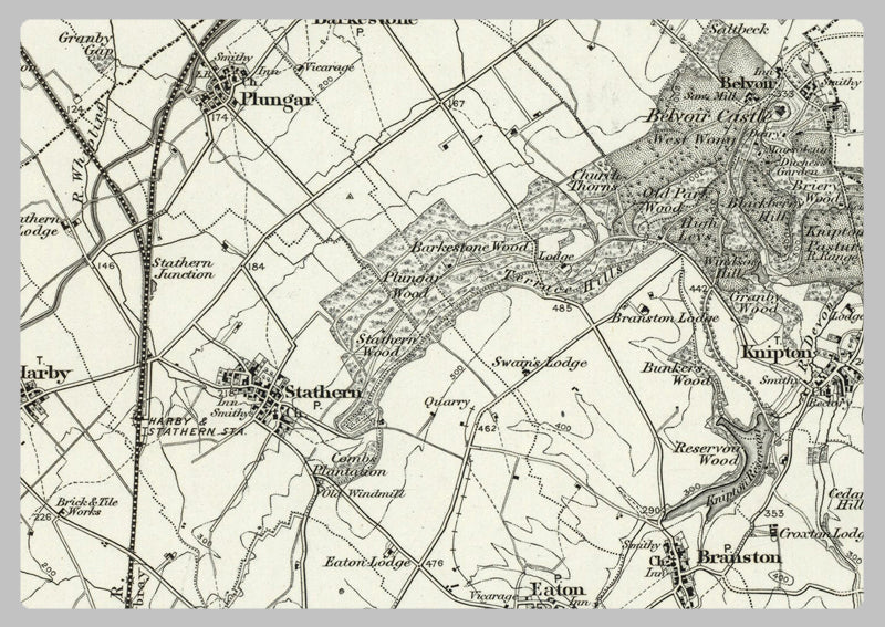 1890 Collection - Melton Mowbray (Nottingham) Ordnance Survey Map