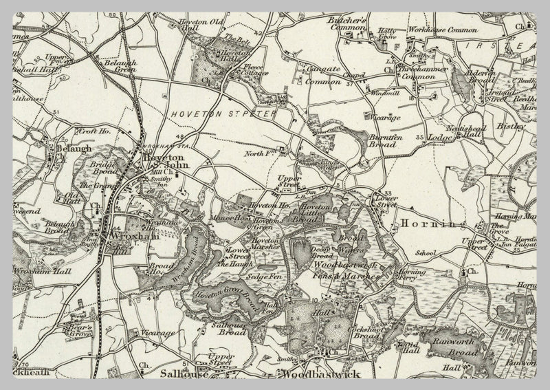 1890 Collection - North Walsham (Mundesley) Ordnance Survey Map