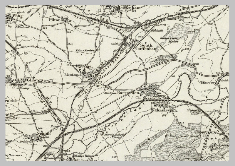 1890 Collection - Stamford (Bourn) Ordnance Survey Map