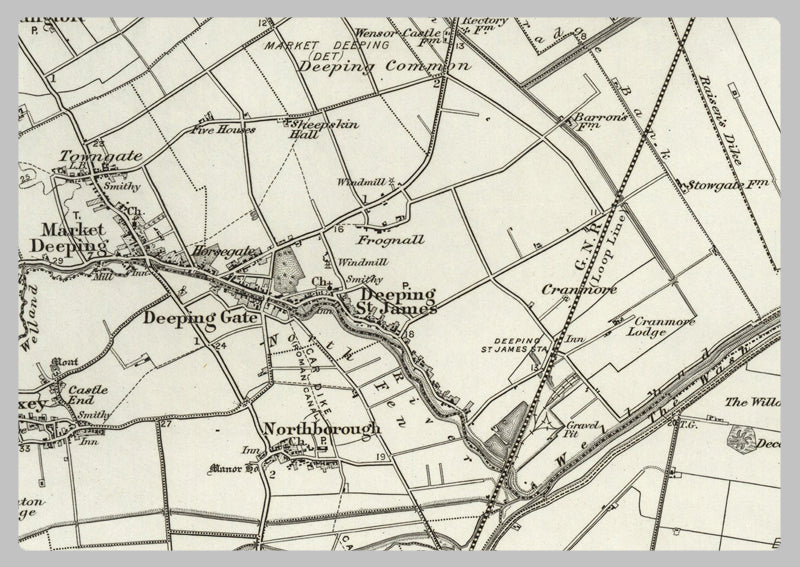 1890 Collection - Peterborough (Spalding) Ordnance Survey Map