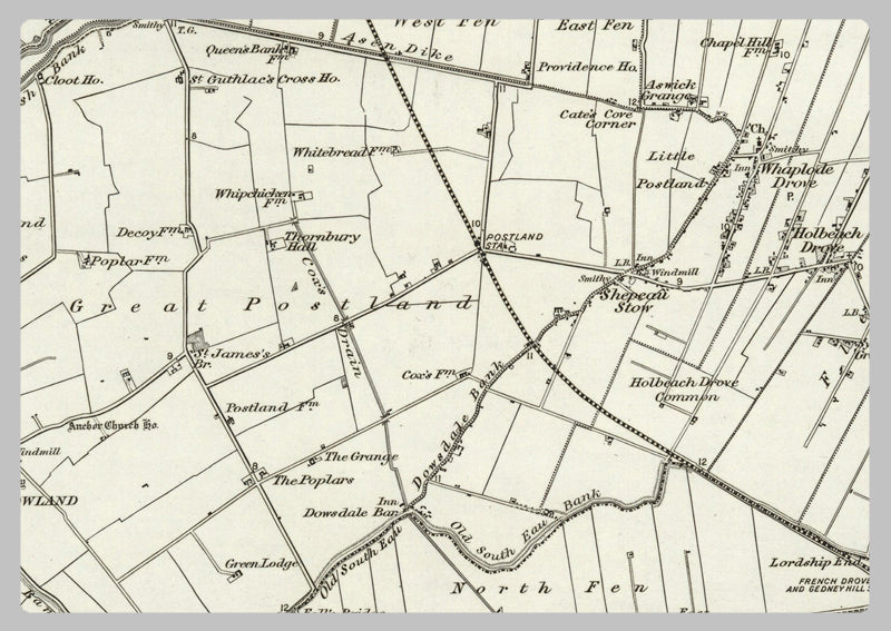 1890 Collection - Peterborough (Spalding) Ordnance Survey Map