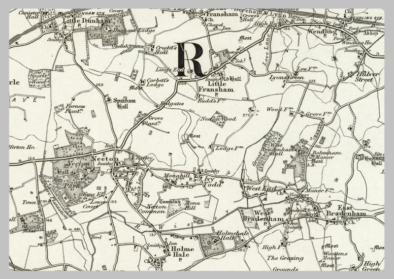 1890 Collection - Swaffham (Fakenham) Ordnance Survey Map