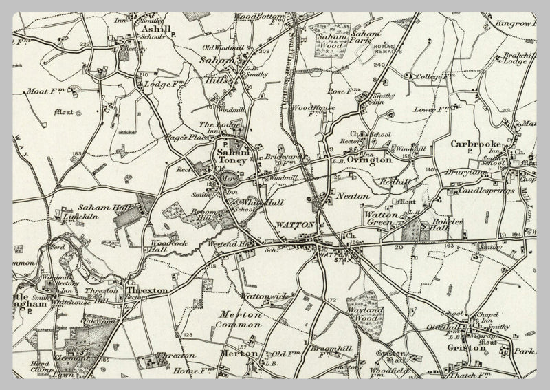 1890 Collection - Swaffham (Fakenham) Ordnance Survey Map