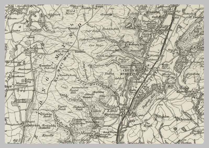 1890 Collection Church Stretton Ordnance Survey Map I Love Maps   1890ossheet166 ChurchStretton2 1200x851 