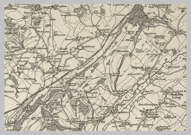 1890 Collection - Church Stretton Ordnance Survey Map