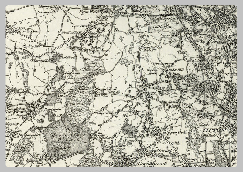 1890 Collection - Dudley (Wolverhampton) Ordnance Survey Map