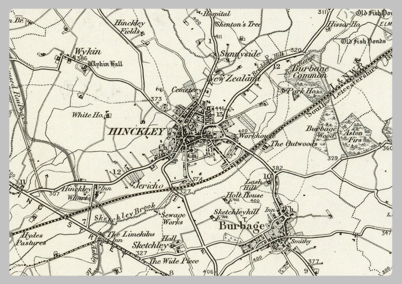 1890 Collection - Coventry (Atherstone) Ordnance Survey Map