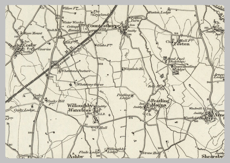 1890 Collection - Market Harborough Ordnance Survey Map