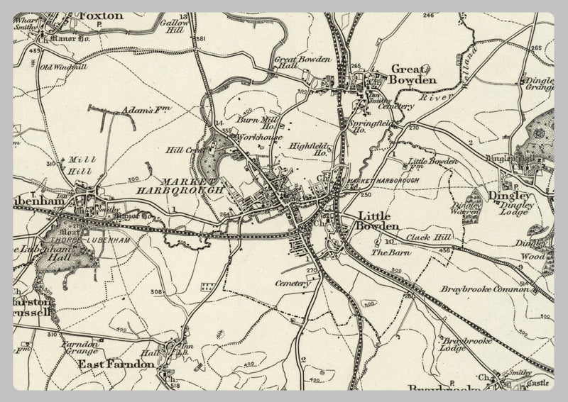 1890 Collection - Market Harborough Ordnance Survey Map