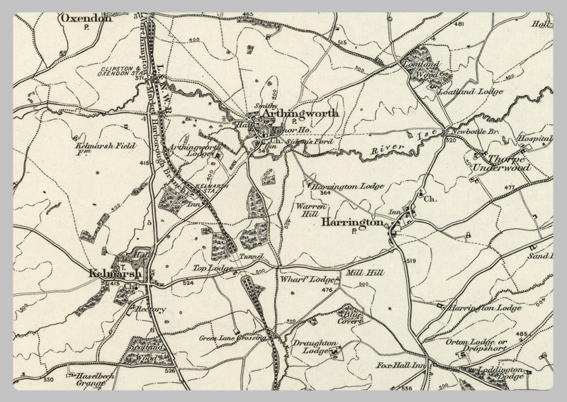 1890 Collection - Market Harborough Ordnance Survey Map