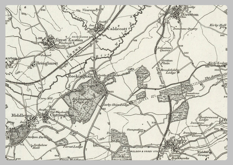 1890 Collection - Kettering (Stamford) Ordnance Survey Map