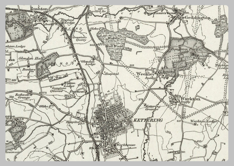 1890 Collection - Kettering (Stamford) Ordnance Survey Map