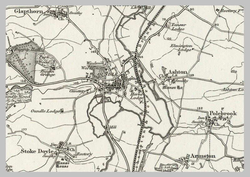 1890 Collection - Kettering (Stamford) Ordnance Survey Map