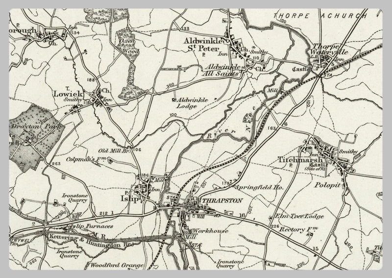 1890 Collection - Kettering (Stamford) Ordnance Survey Map