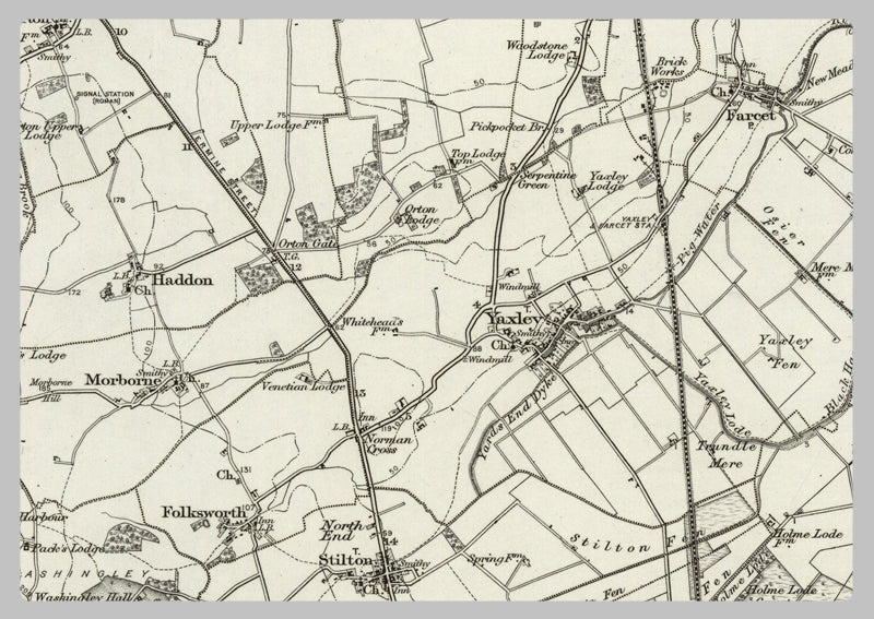 1890 Collection - Ramsey (Peterborough) Ordnance Survey Map