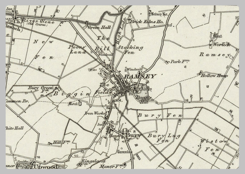 1890 Collection - Ramsey (Peterborough) Ordnance Survey Map