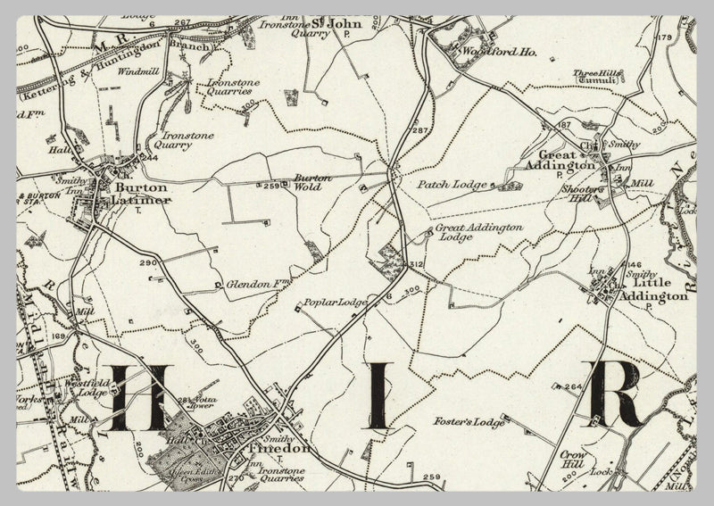 1890 Collection - Wellingborough (Kettering) Ordnance Survey Map