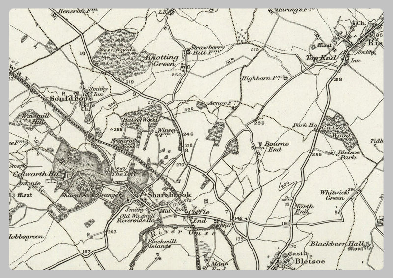 1890 Collection - Wellingborough (Kettering) Ordnance Survey Map