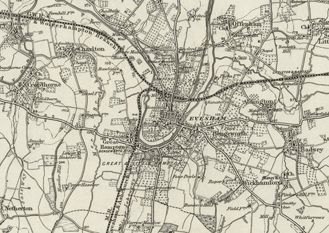 1890 Collection - Stratford on Avon (Redditch) Ordnance Survey Map | I ...