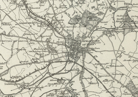 1890 Collection - Stratford on Avon (Redditch) Ordnance Survey Map | I ...