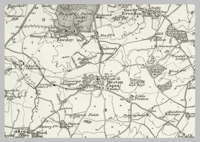 1890 Collection - Towcester (Northhampton) Ordnance Survey Map