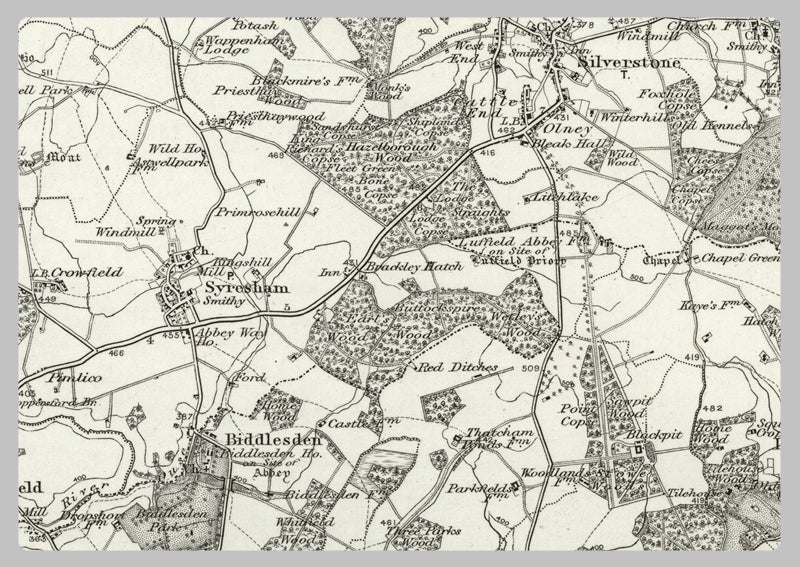 1890 Collection - Towcester (Northhampton) Ordnance Survey Map