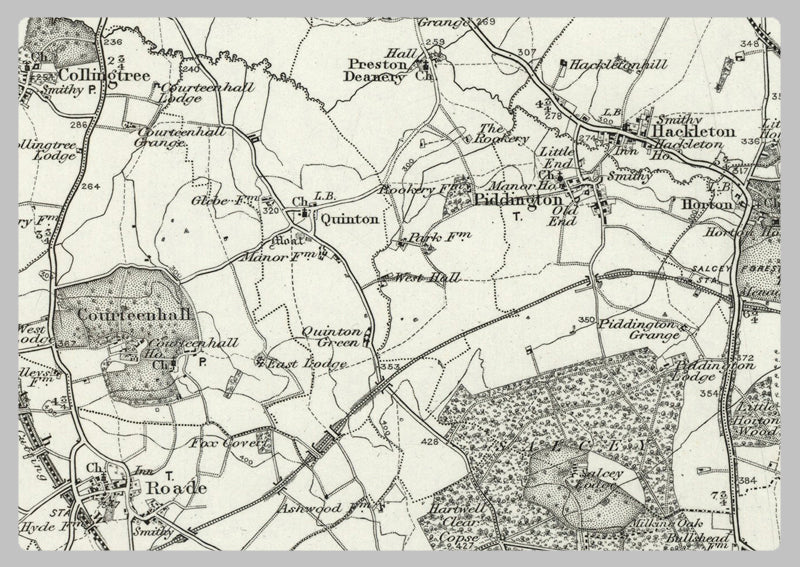 1890 Collection - Towcester (Northhampton) Ordnance Survey Map